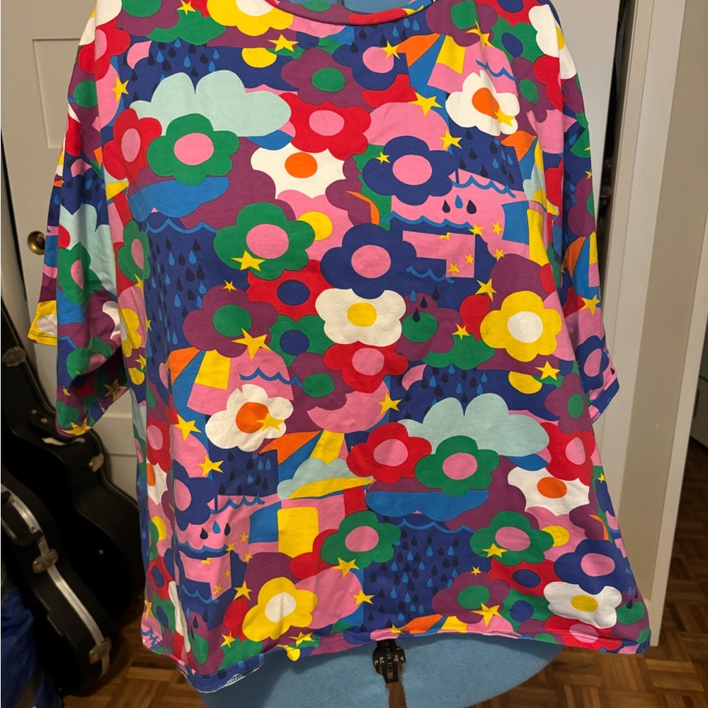 Nooworks 5X crop top in discontinued summer daze print